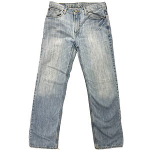 American Eagle 35x30 Low Loose Jeans Light Wash Y2K Baggy Relaxed Fit Distressed